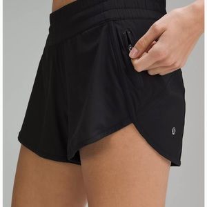 Lululemon black tracker shorts 4”size 18